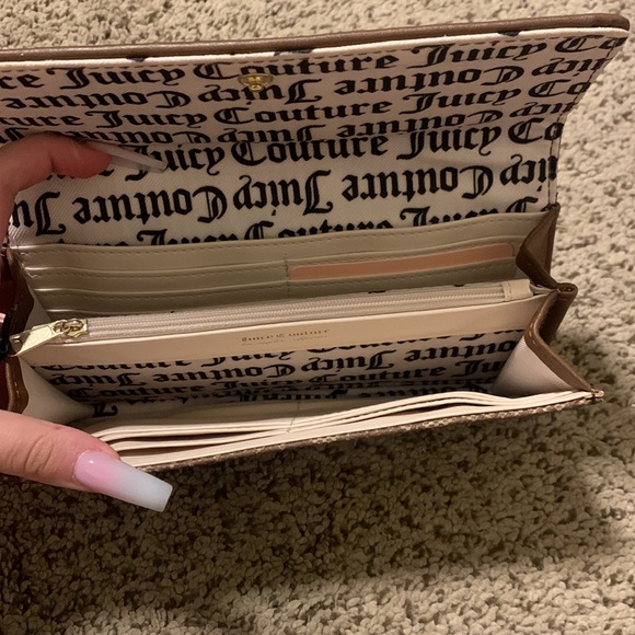 NWT!!! Juicy Couture chestnut chino glam flap clutch wallet! - Picture 3 of 3
